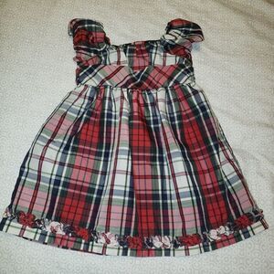 CHAPS PLAID HOLIDAY CHRISTMAS DRESS SIZE 12 MONTHS